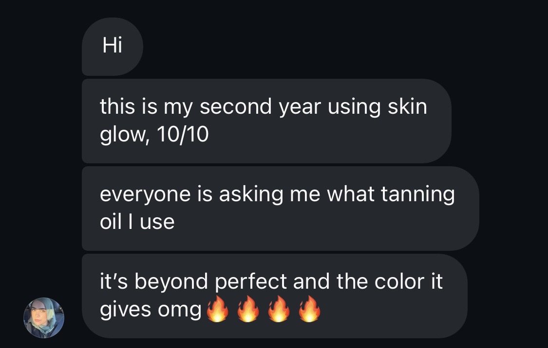 Loyal customer's SKINGLOW glow